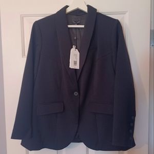 Universal Standard Petite Eco Rio black blazer jacket single button NEW